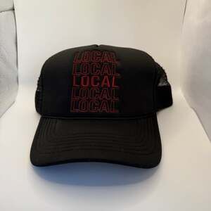 Chillmeister Black Embroidered 'LOCAL' Foam Trucker Hat